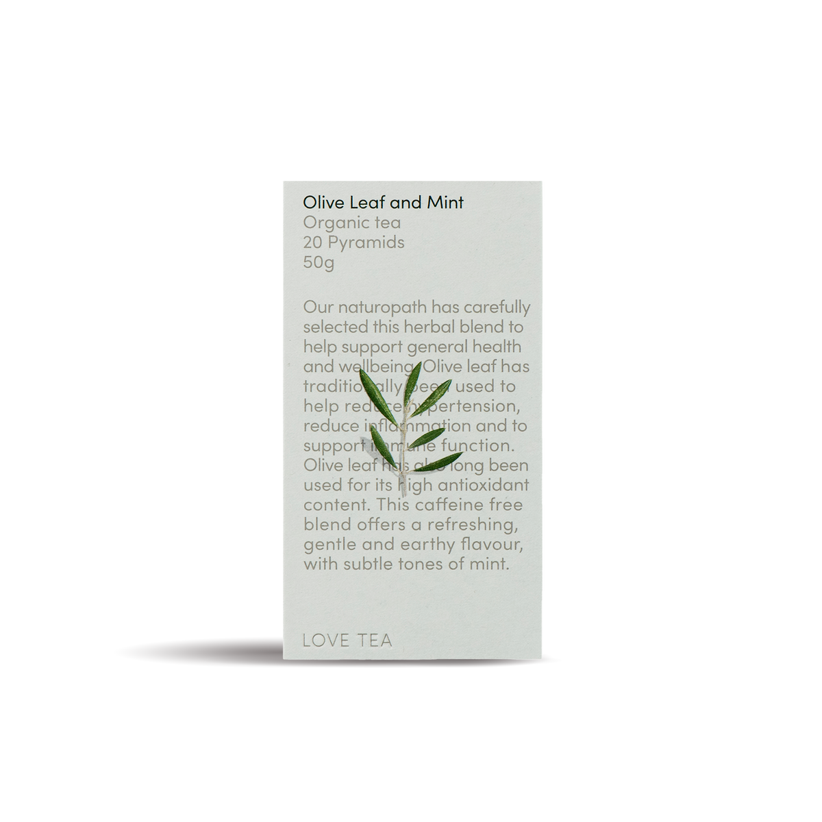 Olive Leaf and Mint Pyramid Tea Bags