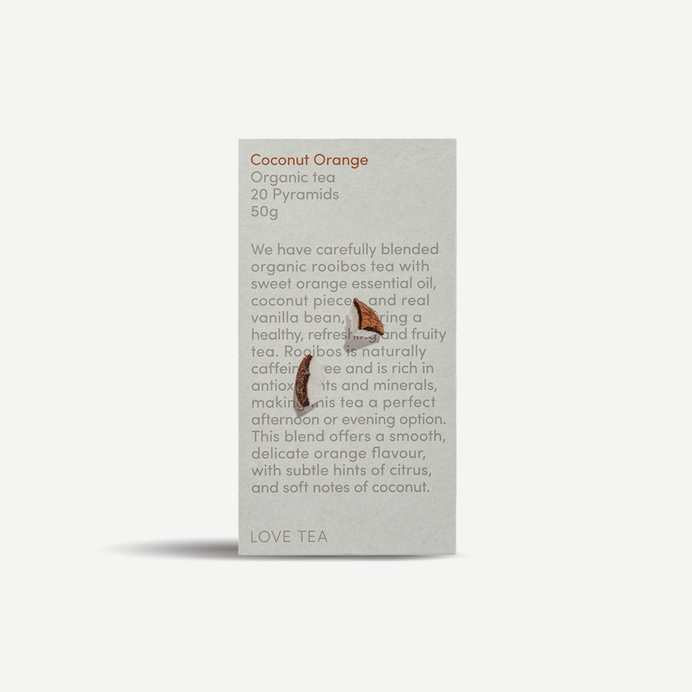 Coconut and Orange Pyramid Tea Bags